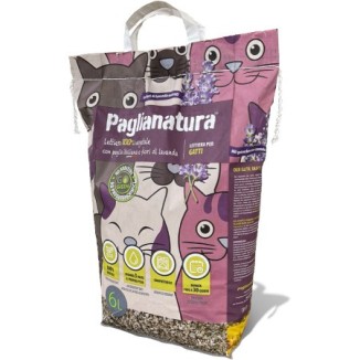 Paglianatura Lettiera vegetale agglomerante alla lavanda per gatti