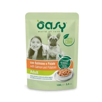 Oasy Straccetti in salsa Adult Dog con salmone e patate