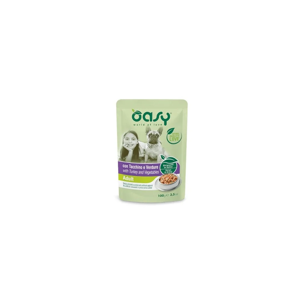 OasyOasy Straccetti in salsa Adult Dog con tacchino e verdure
