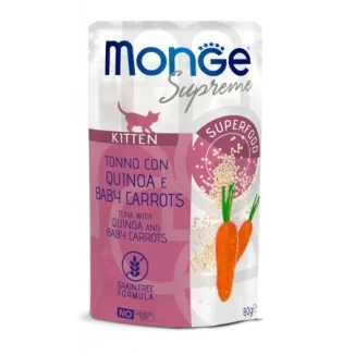Monge Supreme Kitten (tonno con quinoa e baby carrots)