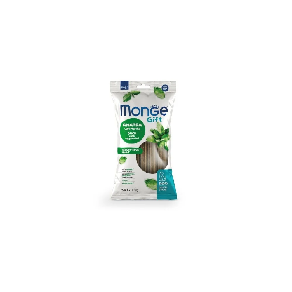 MongeMonge Gift Dental Sticks medium/maxi adult (anatra e menta)