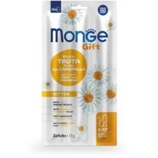 Monge Gift Soft Sticks kitten (trota con camomilla)