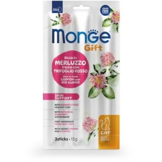 Monge Gift Soft Sticks cat (merluzzo con trifoglio rosso)