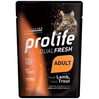 Prolife Dual Fresh Adult Cat umido (agnello e trota)
