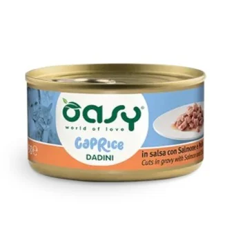 Oasy Caprice dadini in salsa con salmone e pollo