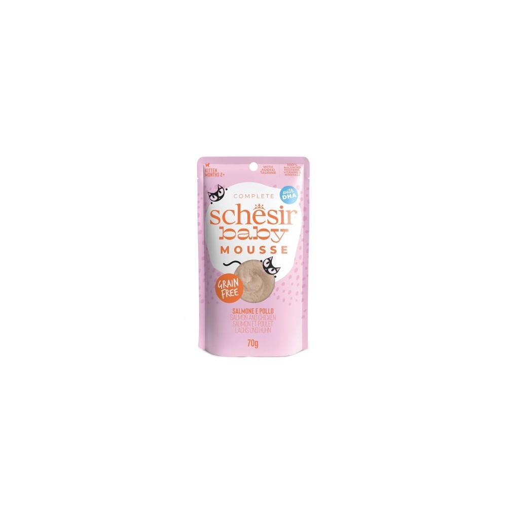 Schesir Baby Mousse per gattini (pollo e salmone)