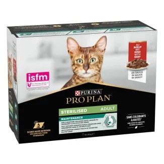 Purina Pro Plan Sterilised Adult Umido in salsa (manzo)