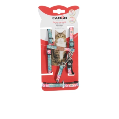 CamonCamon Parure Pettorina H guinzaglio maniglia neop. (tropical)