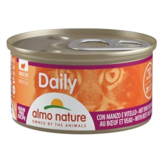 Almo Nature Daily mousse per gatti al manzo e vitello