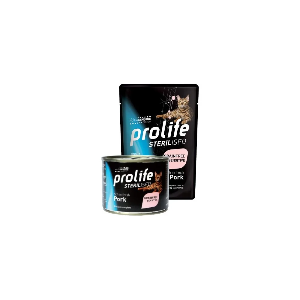 ProlifeProlife Sterilised Grain Free Sensitive umido per gatti (maiale)