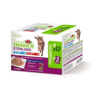 Natural Trainer Adult sterilised bocconcini multipack (tonno e manzo)
