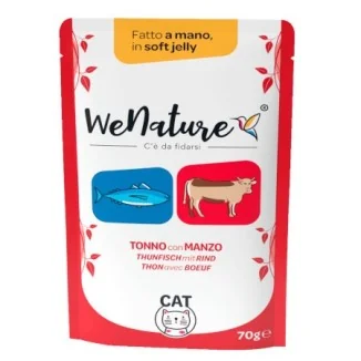 WeNature Tonno con Manzo in bustina in jelly