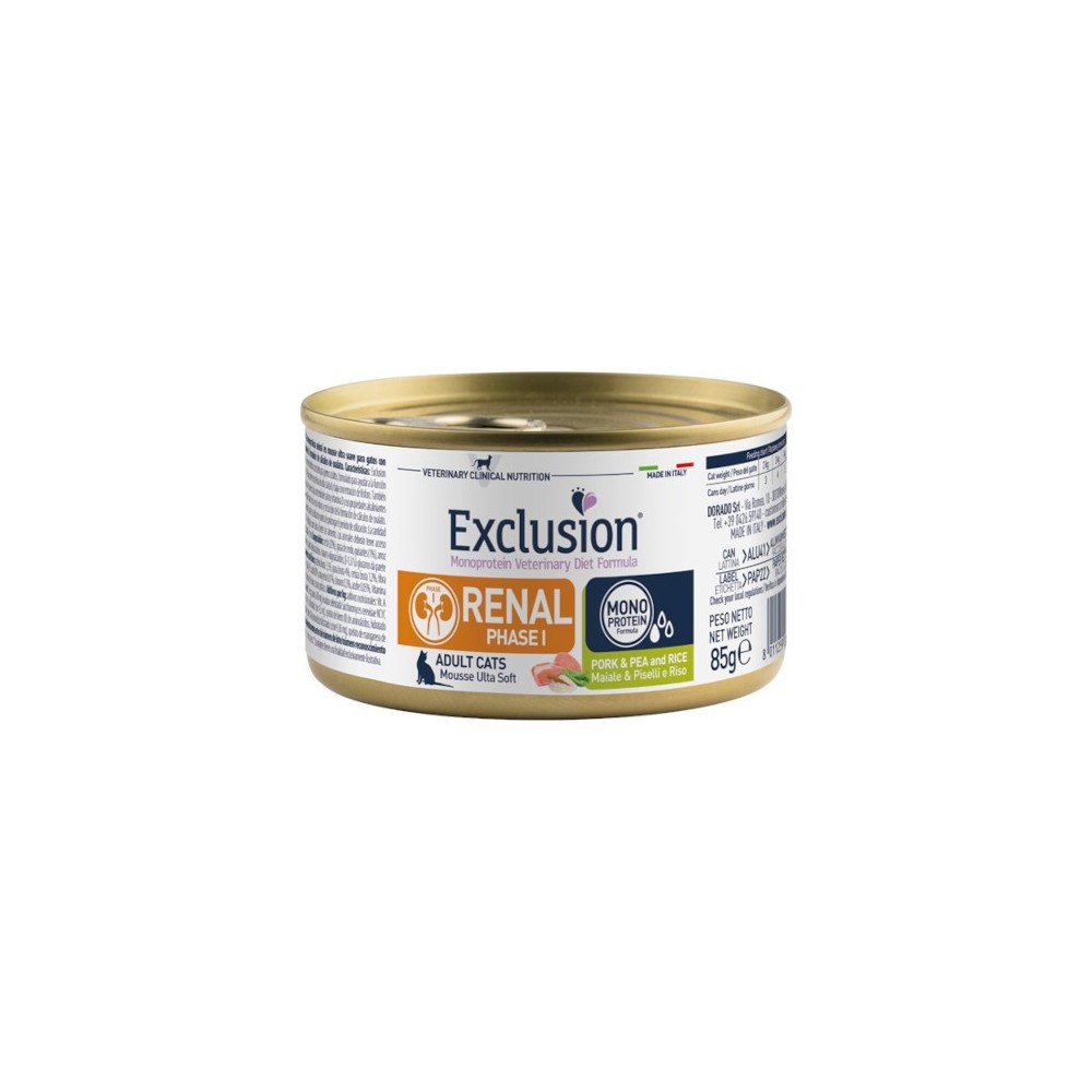 Exclusion Diet Renal fase 1 Cat umido (maiale e piselli)
