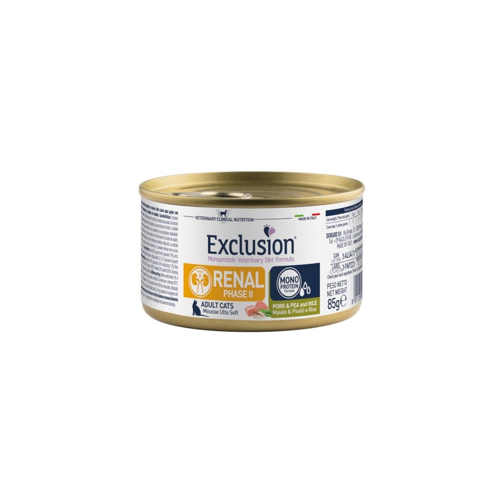 Exclusion Diet Renal fase 2 Cat umido (maiale e piselli)