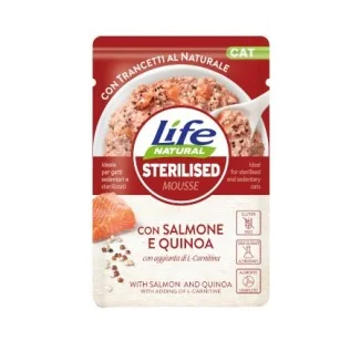 Life Pet Natural sterilised mousse in bustina (salmone e quinoa)