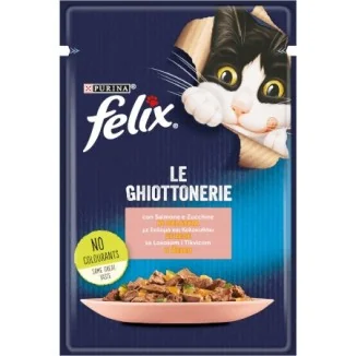 Purina Felix Le Ghiottonerie in gelatina (salmone e zucchine)