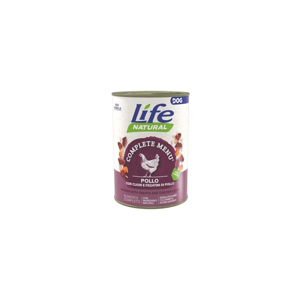 Life PetLife Pet Dog Nutrition Plus (pollo con cuori e fegatini)