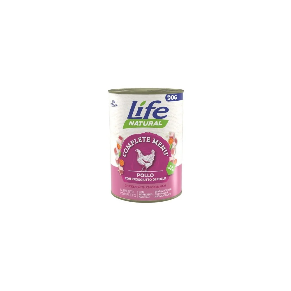 Life PetLife Pet Dog Nutrition Plus (pollo e prosciutto)