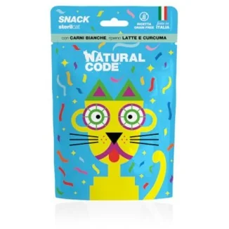 Natural Code Snack per gatti sterilizzati con Carni Bianche e Curcuma
