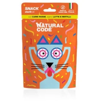 Natural Code Snack per gatti sterilizzati con Carni rosse e mirtilli