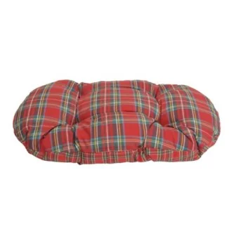 Camon cuscino ovale Scozzese Rosso