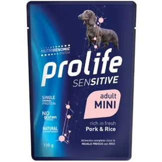 Prolife Sensitive Mini umido (maiale e riso)