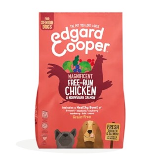 Edgard & Cooper Crocchette per cani senior senza cereali (Pollo e Salmone)
