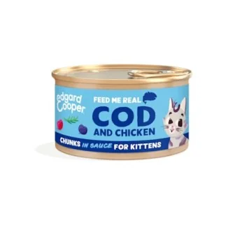 Edgard & Cooper Bocconcini per gattini (Merluzzo e Pollo in salsa)