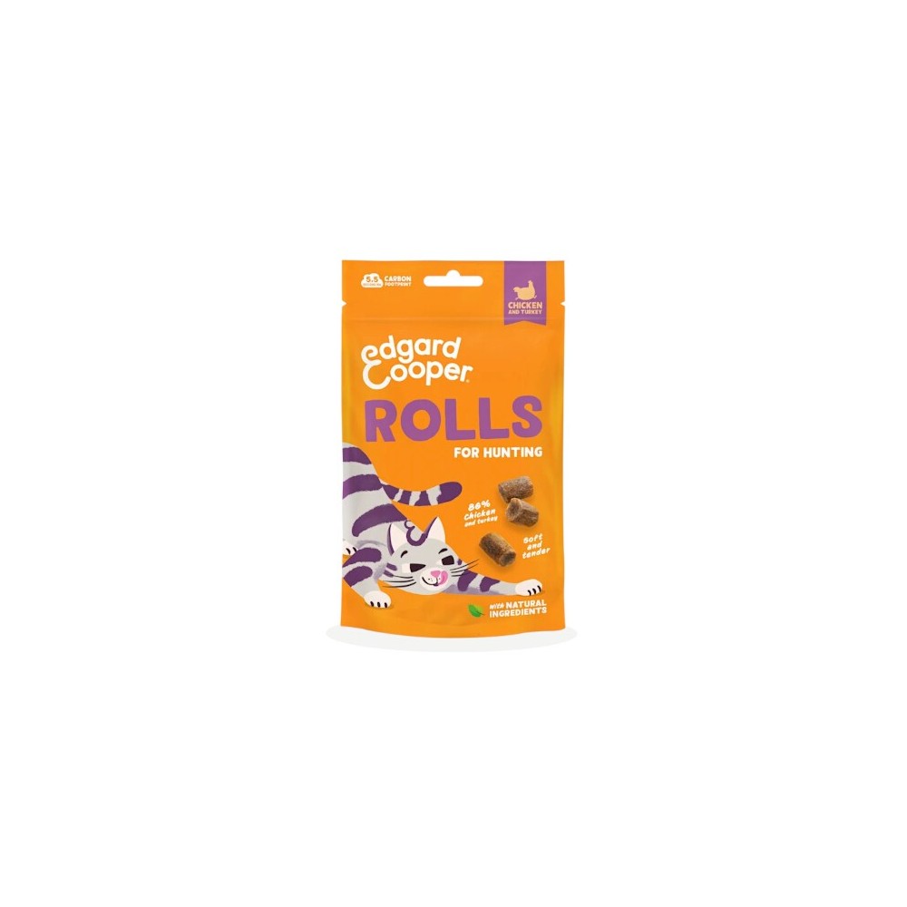 Edgard & Cooper Snack Cat Rotolini (Pollo e Tacchino)