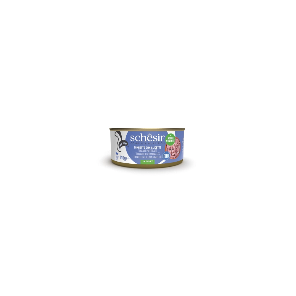 Schesir Complete Nutrition filetti in jelly in lattina per gatti (Tonnetto con alicette)