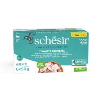 Schesir Complete Nutrition filetti in jelly in lattina per gatti (Tonnetto con orata)