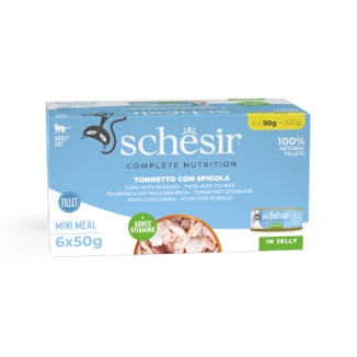 Schesir Complete Nutrition filetti in jelly in lattina per gatti (Tonnetto con spigola)