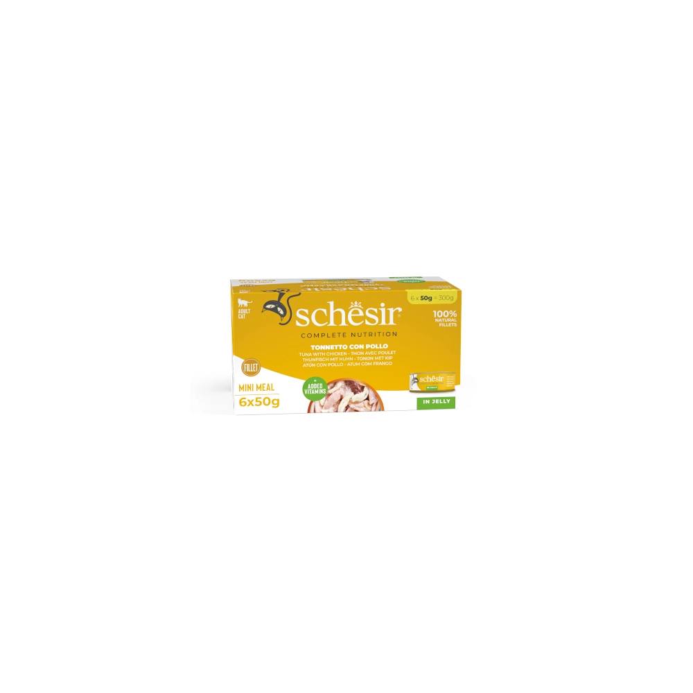 Schesir Complete Nutrition filetti in jelly in lattina per gatti (Tonnetto con pollo)
