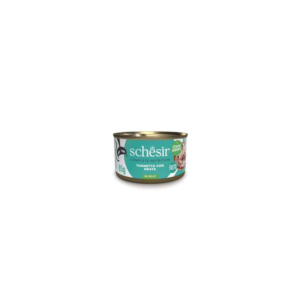 SchesirSchesir Complete Nutrition filetti in jelly in lattina per gatti (Tonnetto con orata)