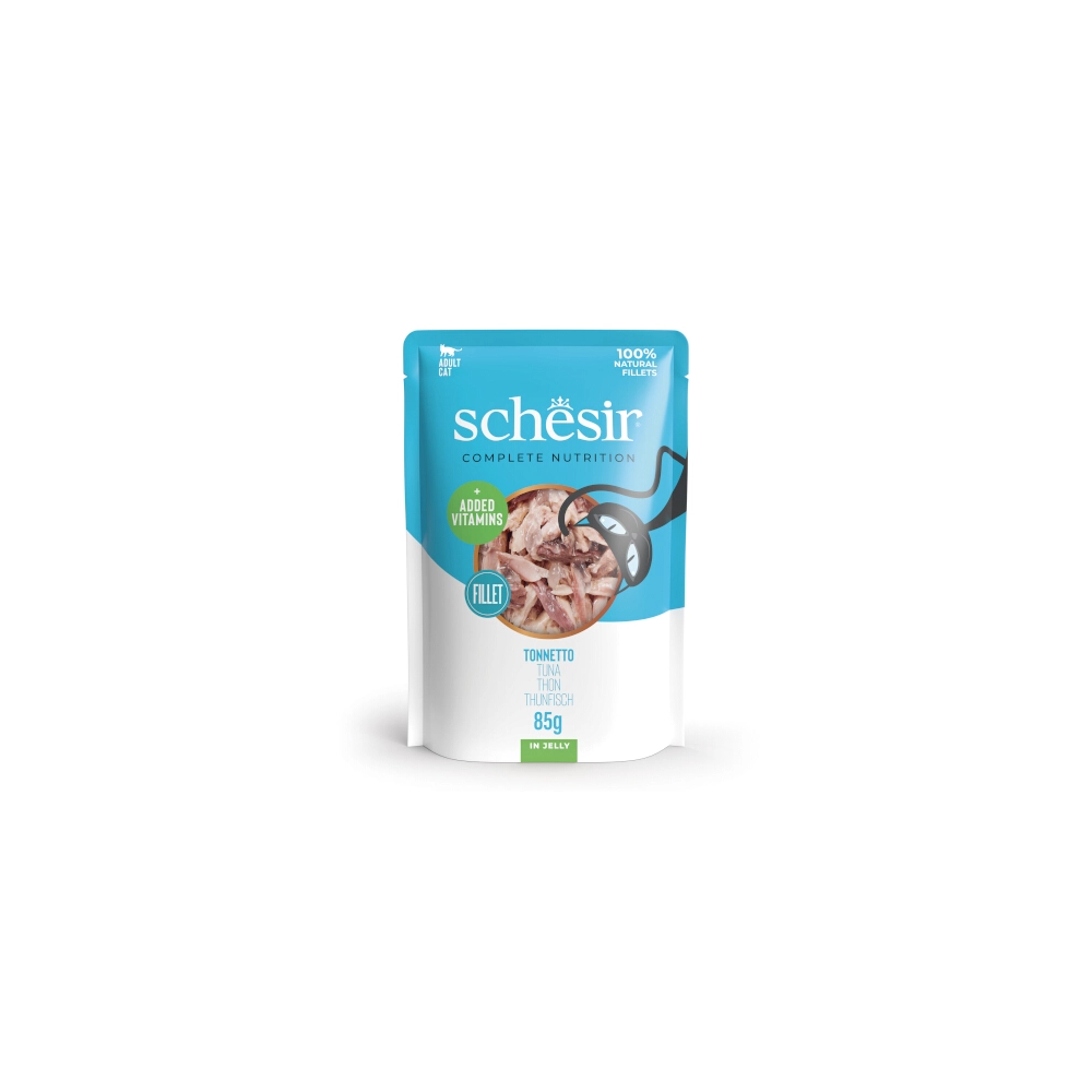 Schesir Complete Nutrition filetti in jelly in bustina per gatti (Tonnetto)
