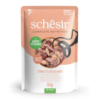 Schesir Complete Nutrition filetti in jelly in bustina per gatti (Tonnetto con salmone)