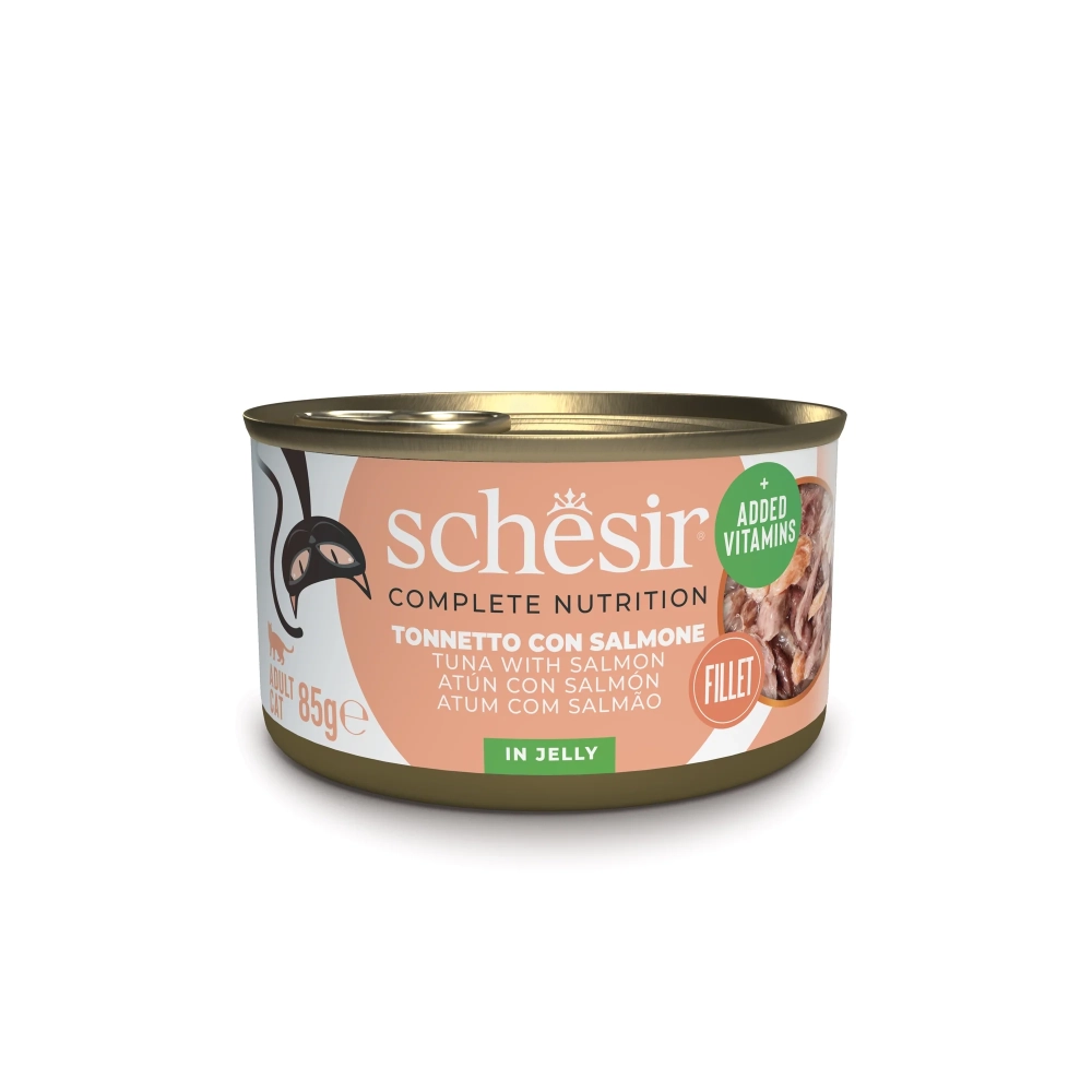 SchesirSchesir Complete Nutrition filetti in jelly in lattina per gatti (Tonnetto con salmone)
