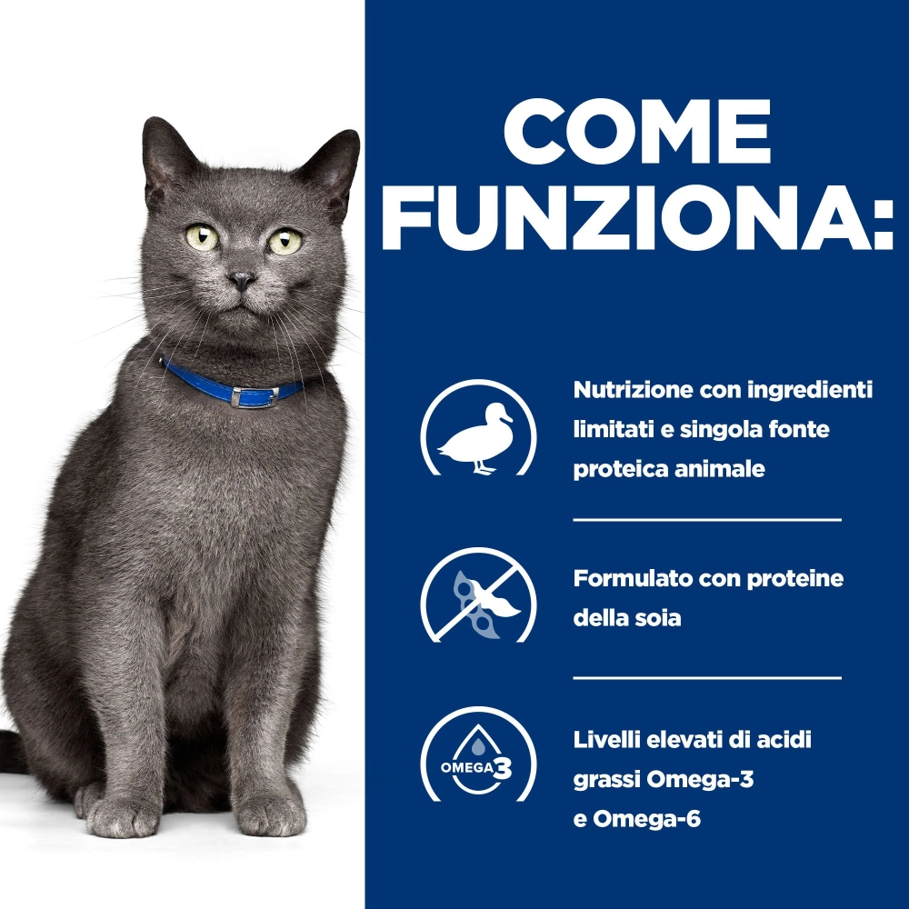 Hill'sHill's Prescription Diet d/d feline (anatra e piselli)