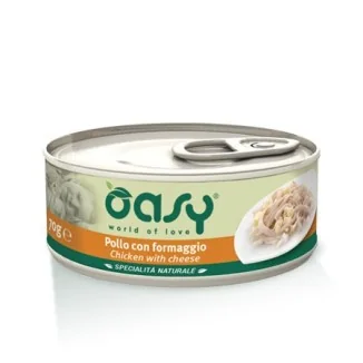 Oasy per gatti al pollo con formaggio
