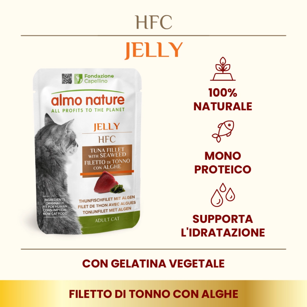 Almo NatureAlmo Nature HFC Jelly (filetto di tonno e alghe)