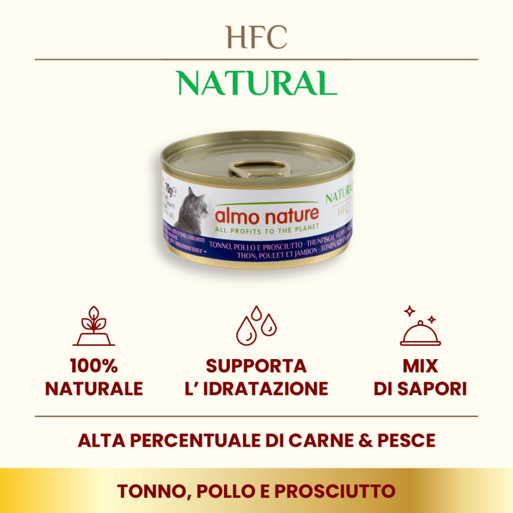 Almo NatureAlmo Nature HFC Natural (tonno, pollo e prosciutto)