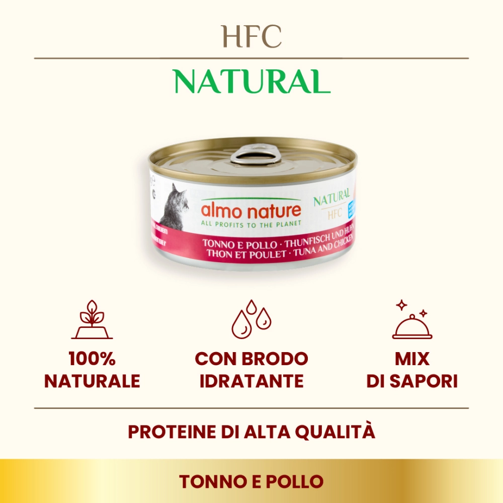Almo NatureAlmo Nature HFC Natural Made in Italy (tonno con pollo)