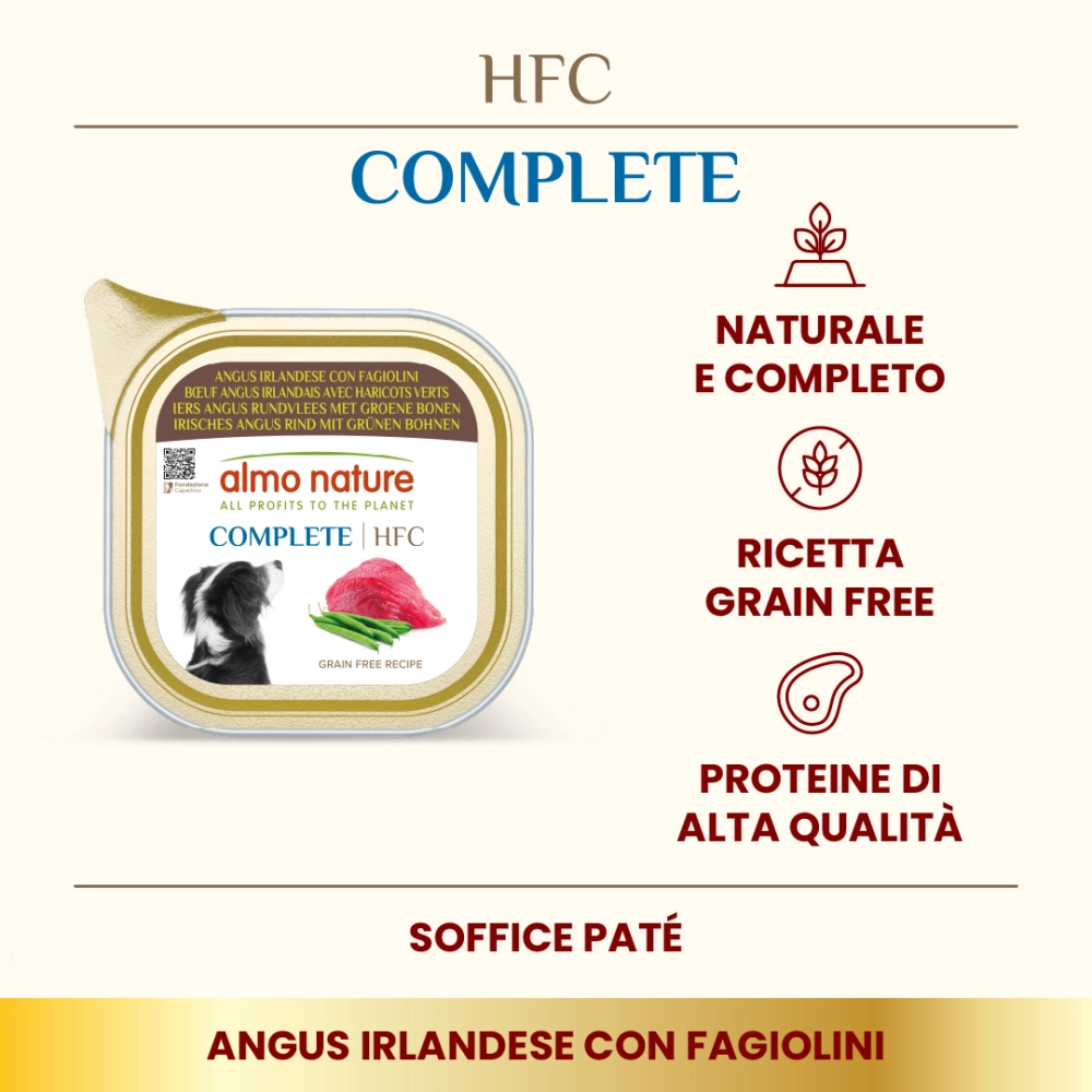Almo NatureAlmo Nature HFC Complete per cani (angus irlandese con fagiolini)