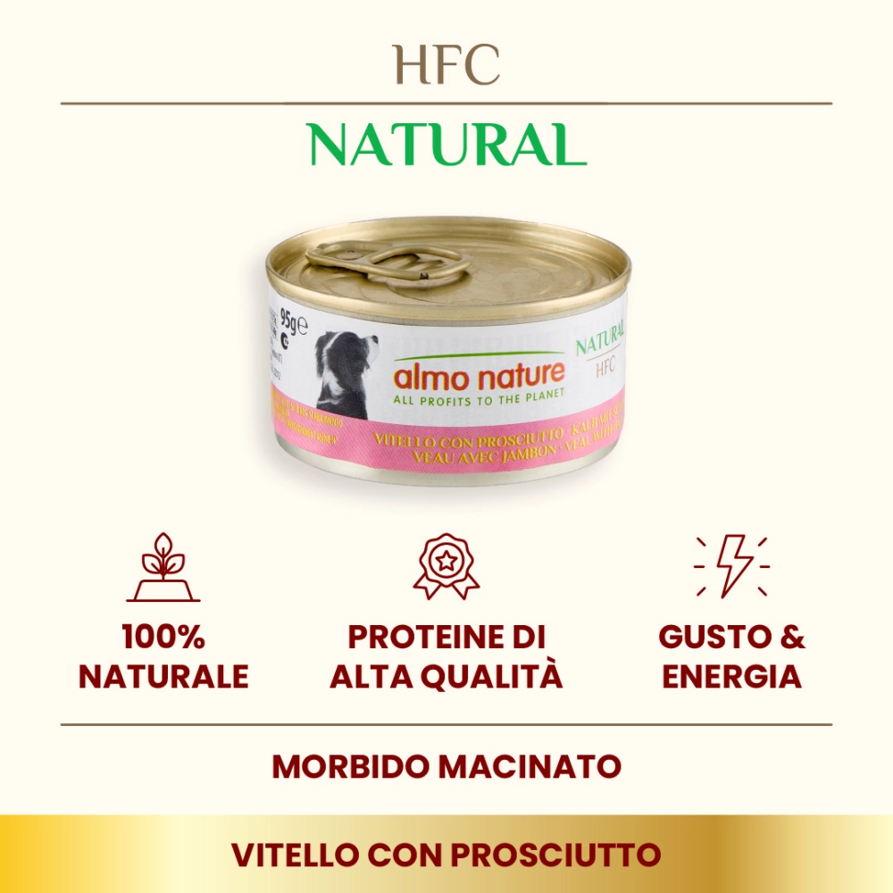 Almo NatureAlmo Nature HFC Natural per cani (vitello e prosciutto)