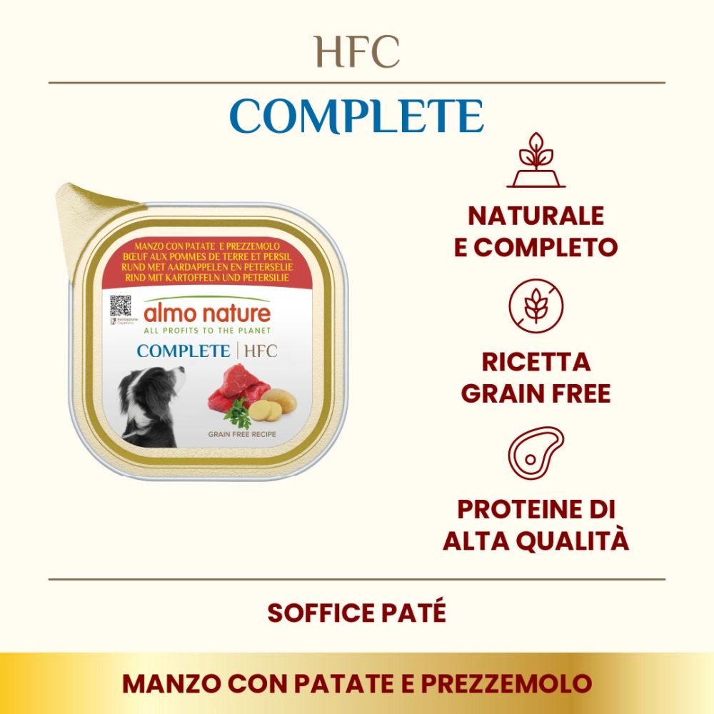 Almo NatureAlmo Nature HFC Complete per cani (manzo con patate e prezzemolo)