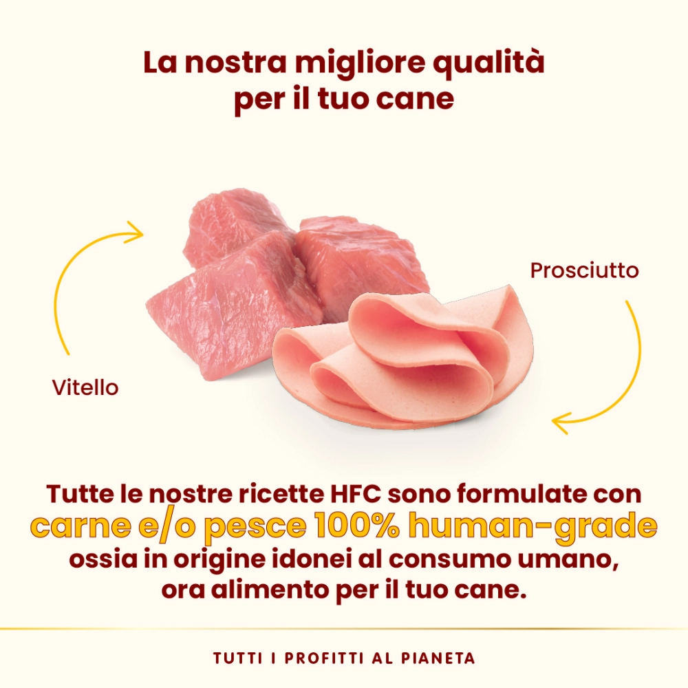 Almo NatureAlmo Nature HFC Complete per cani (vitello con prosciutto)