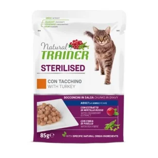 Natural Trainer Sterilised bocconcini in salsa con tacchino