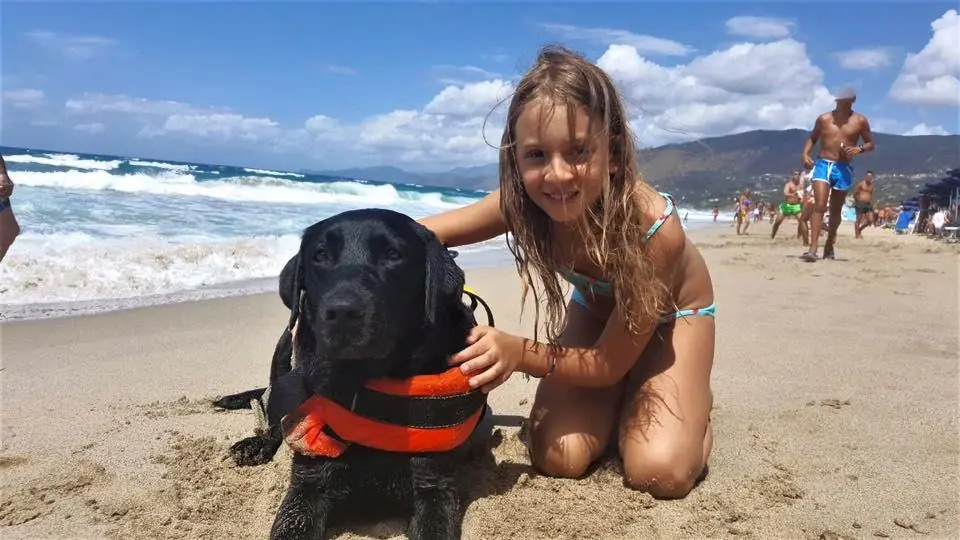 Lux salva una bimba dalle onde
