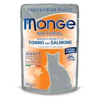 Monge Natural Bocconcini al Vapore (Tonno con Salmone)