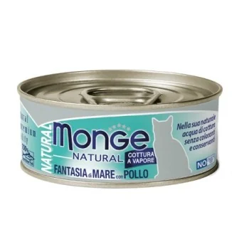 Monge Natural al vapore (fantasia di mare con pollo)